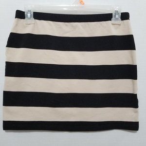 Divided by H&M skirt 10 Medium rugby striped elastic pull on waist mini stretch